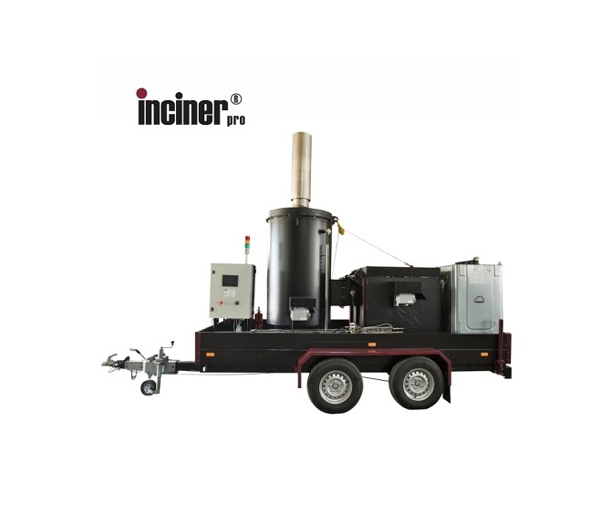 Incineratorul mobil IncinerPro a500 pentru fermele de animale.